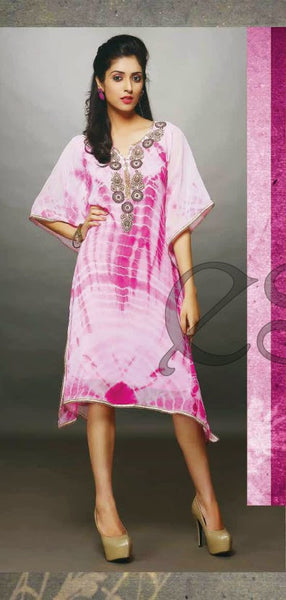 Pink Embroidery Work Georgette Designer And Party Wear Kurthi
