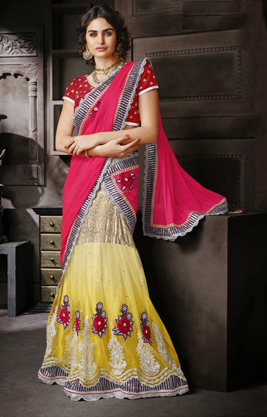 Designer Flora Lehenga Saree