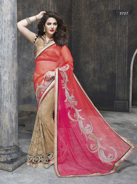 Spice Up Your Look Wearing This Glamourous Designe Net Saree