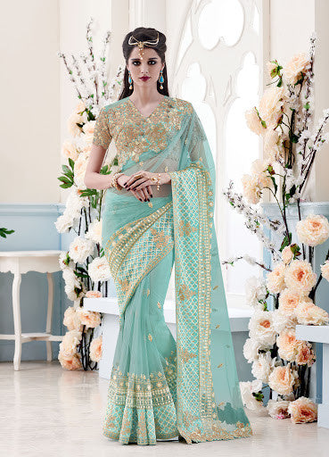 DAZZLING PARTY WEAR DESIGNER SAREE 