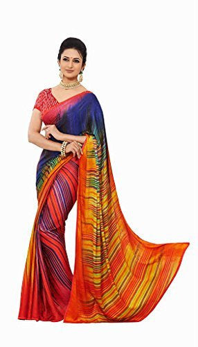 Rajshri Fashions Crepe Saree (115 _Multi-Coloured)