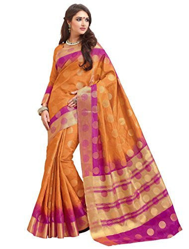 Be a style icon on any occasion by wearingOrange Elegant saree - RAJSHRIFASHIONS