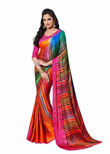 Rajshri Fashions Crepe Saree (116 _Multi-Coloured)