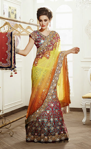 Harmonious Cut Style Bridal Lehenga Choli
