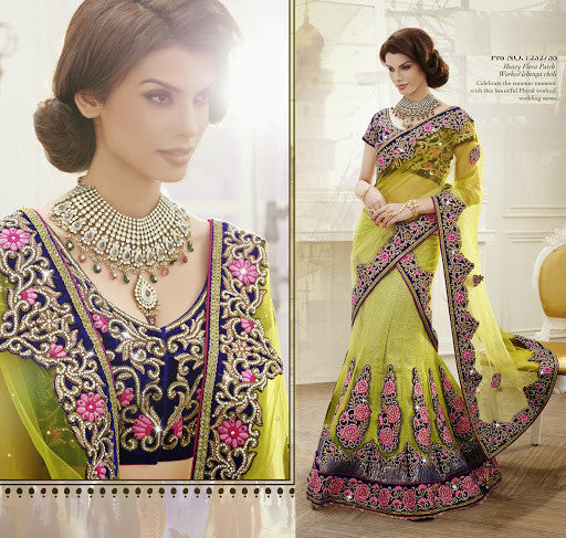Heavy Flora Patch Worked Lehenga Choli