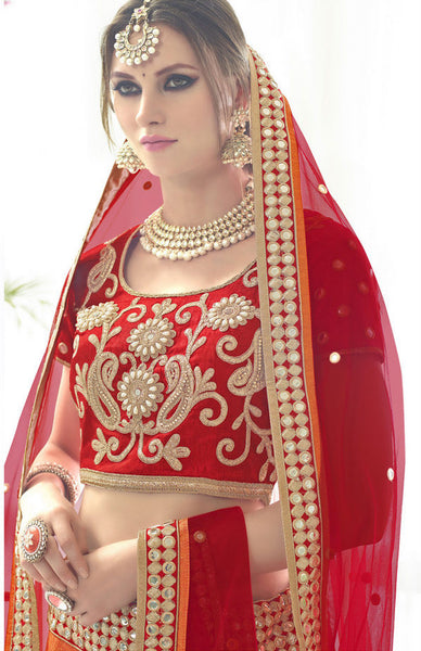 Classy Orange Color Turcky Silk Designer Lehenga Choli