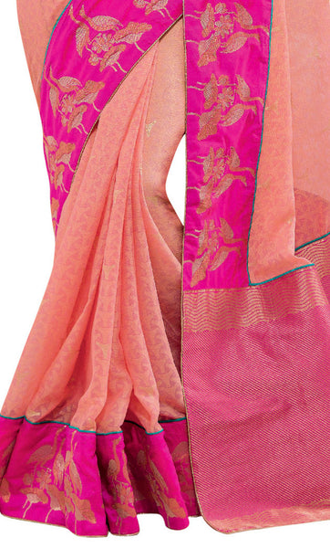 Blue Color Viscose Georgette Designer Saree