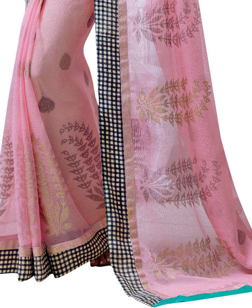 Blue Georgette Butta Work Designer Saree