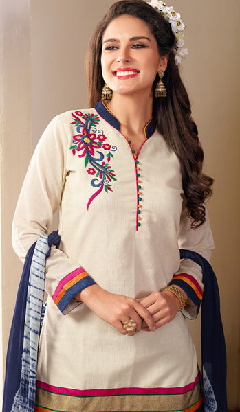 Beige Readymade Salwar Suit