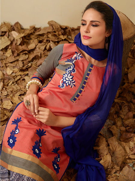 Peach Readymade Salwar Suit