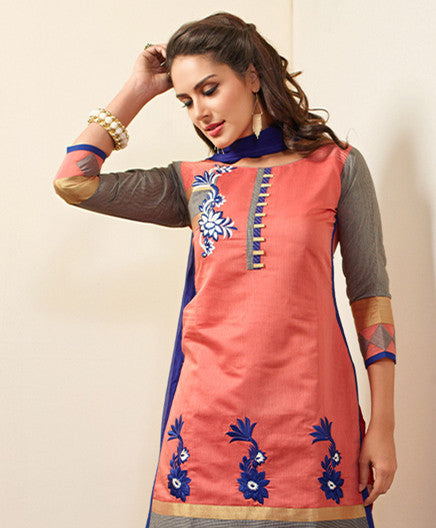 Peach Readymade Salwar Suit
