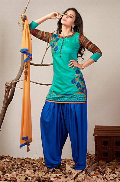 Dusty Green Readymade Salwar Suit