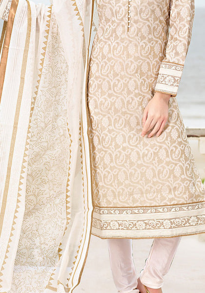 Adorable Off White Chanderi Cotton Silk Designer Salwar kameez