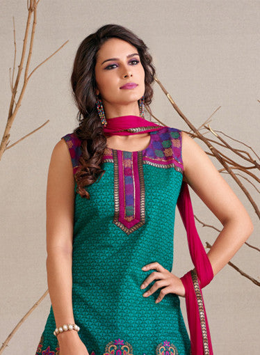 Rama Green Readymade Salwar Suit