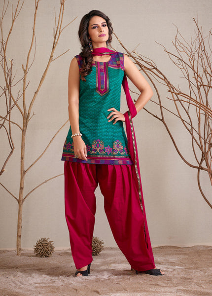 Rama Green Readymade Salwar Suit