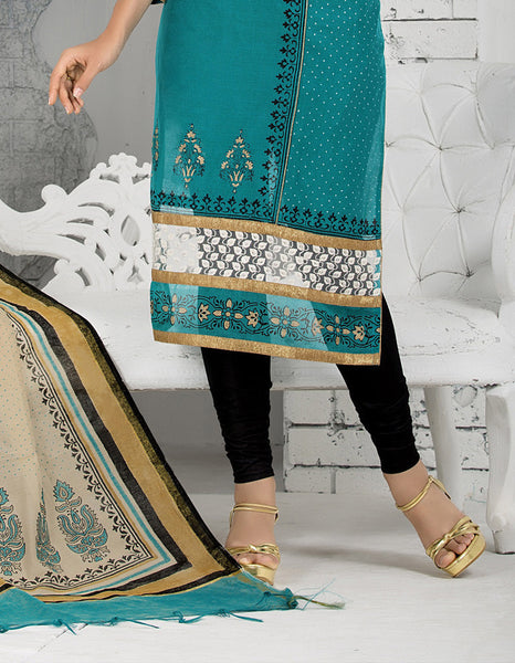 Cotton Silk Suit With Resham Embroidery