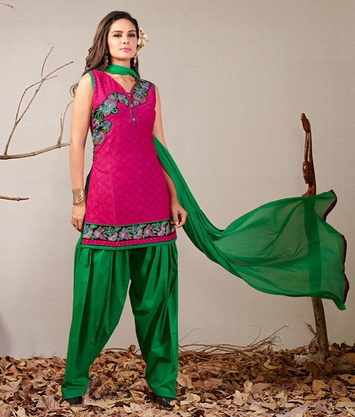 Fuchsia Readymade Salwar Suit