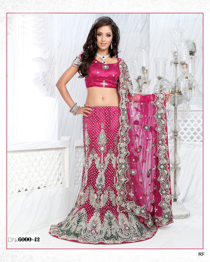 Purple net Lehenga choli with  stone wrok 