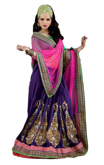 Bridal Heavy Work Latest One minute MulticolourWedding Saree - RAJSHRIFASHIONS