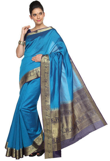 Georgette Half And Half  Elegant Fancy Orange Patch Worked Party Saree - RAJSHRIFASHIONS