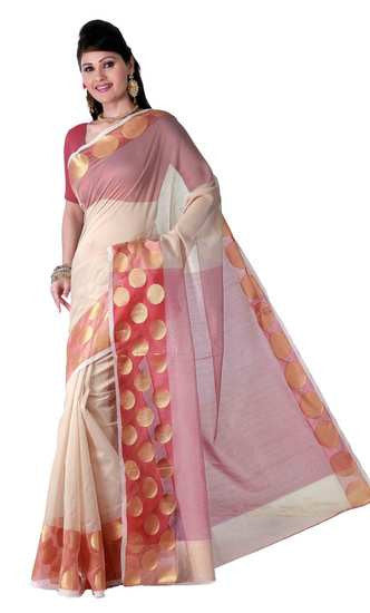 Art Silk South Silk Classic very trendy White zari_work Weddingsaree - RAJSHRIFASHIONS