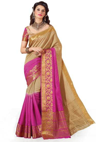 Zari Decorated Silk Fabulous Specialized Grand Art Silk Yellow Saree - ADRO INDIA