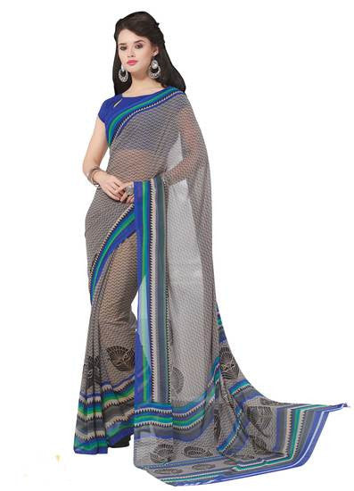 Be a style icon on any occasion by wearing this Multi color saree This saree is engraved on pure weight lace material and saree is crafted with  prints - RAJSHRIFASHIONS
