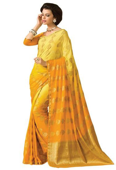 Defining royalty in its true sense Light Blue color saree crafted on Crepe Silk Saree - RAJSHRIFASHIONS