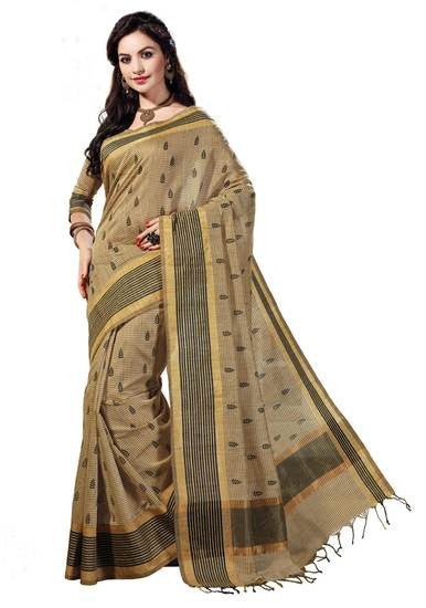Bring attitude to your style with this exclusive saree in Multi color crafted on fancy cotton material - RAJSHRIFASHIONS