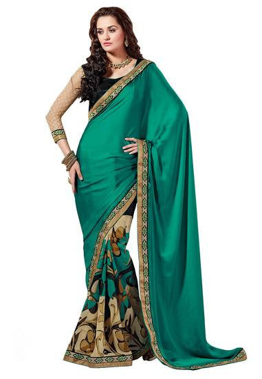 Differentiate your look with this new Black color saree crafted on chiffon - RAJSHRIFASHIONS