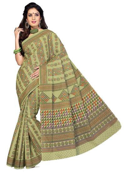 Get obsessed with the new ambit of the glamourOrange color saree crafted on Cotton - RAJSHRIFASHIONS