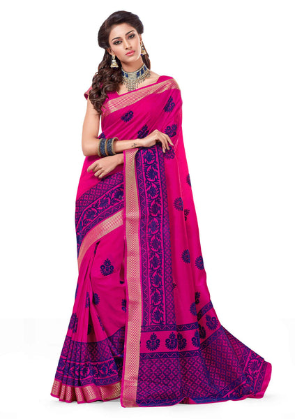 Ethnic Sense  Pink Dupion Silk Embroidered pashmina_silk Wedding  Lace Embroidery Border Saree - RAJSHRIFASHIONS