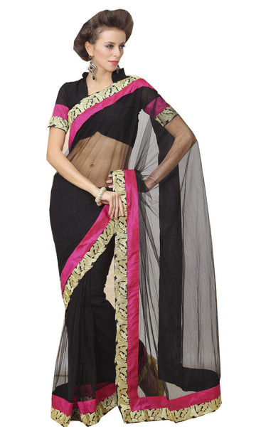Latest New Look Graceful  Net Blue Patch Work patch_work Party Ethnic Designer Sarees