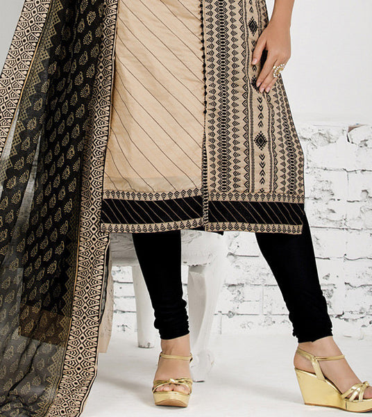 Chanderi Cotton Silk With Resham Embroidery