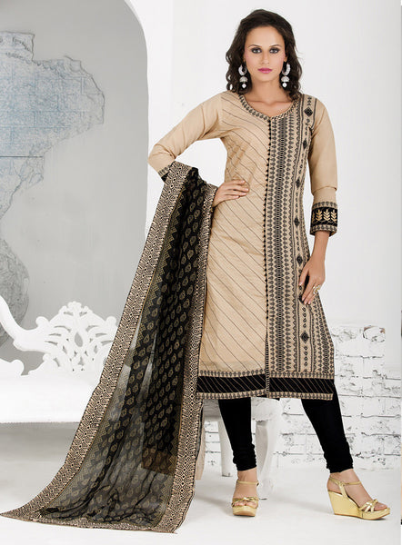 Chanderi Cotton Silk With Resham Embroidery