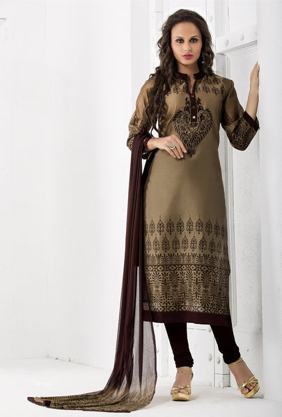 Printed Cotton Silk Salwar Kameez