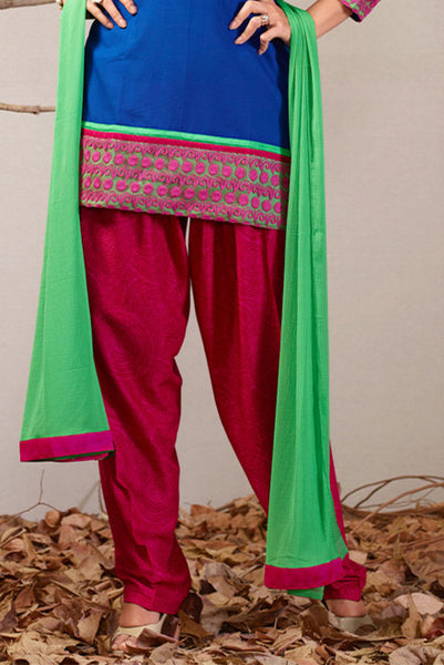 Royal Blue Readymade Salwar Suit