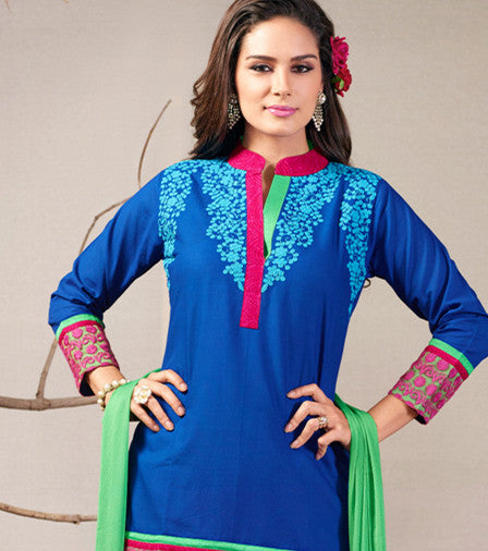 Royal Blue Readymade Salwar Suit