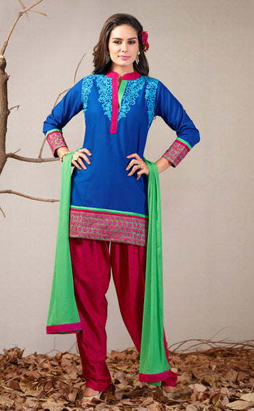 Royal Blue Readymade Salwar Suit