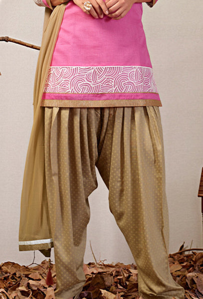 Pink Readymade Salwar Suit