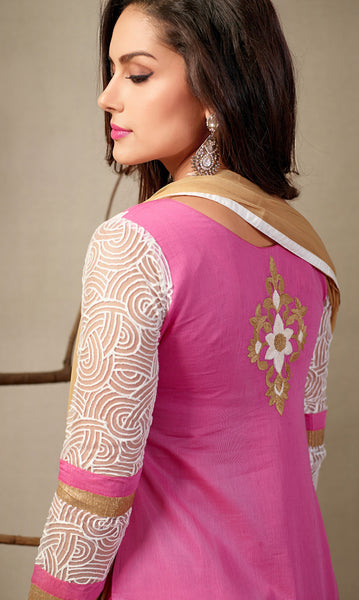 Pink Readymade Salwar Suit