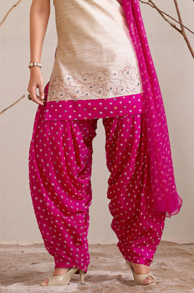 Beige Readymade Salwar Suit