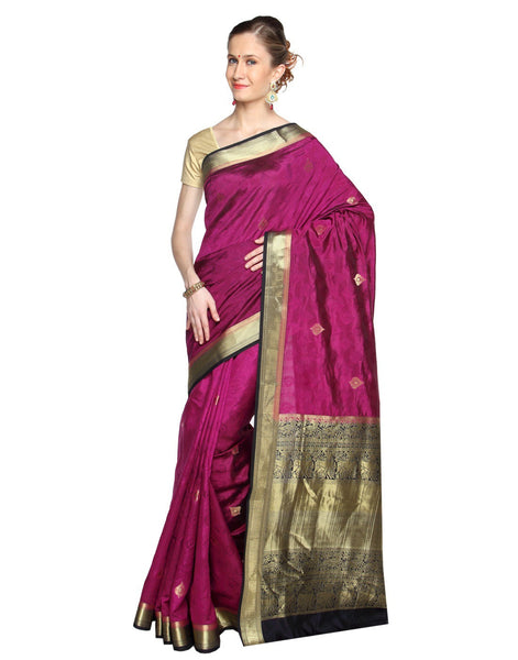 flaunt-traditional-manipuri-wedding-pink-plain-silk-cotton-saree Rajshri Fashions
