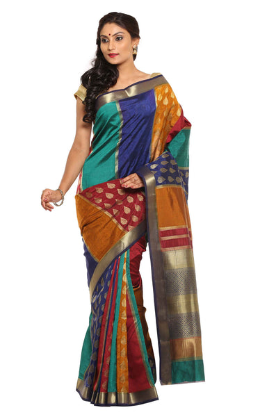 classy-paithani-silk-multicolor-applique-work-resham_embroidery-wedding-ethnic-sarees Rajshri Fashions