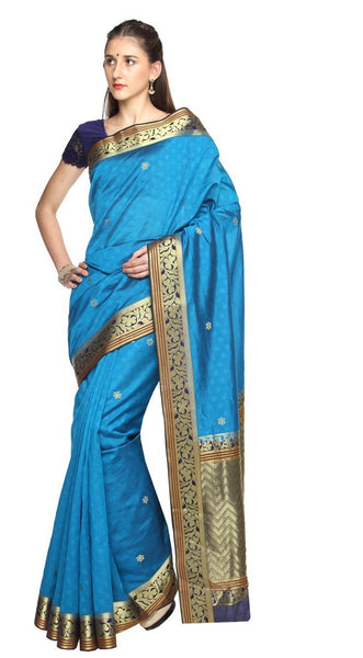 diva-extravagant-sense-in-simple-paithani-silk-blue-applique-work-resham_embroidery-wedding-ethnic-sarees Rajshri Fashions