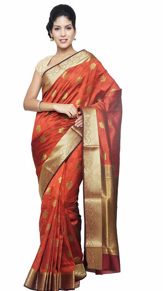 contrast-colour-paithani-silk-orange-applique-work-resham_embroidery-wedding-ethnic-sarees Rajshri Fashions