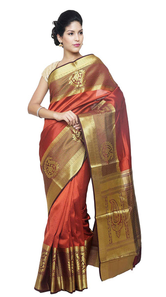 personality-glow-in-your-festival-paithani-silk-orange-applique-work-resham_embroidery-wedding-ethnic-sarees Rajshri Fashions