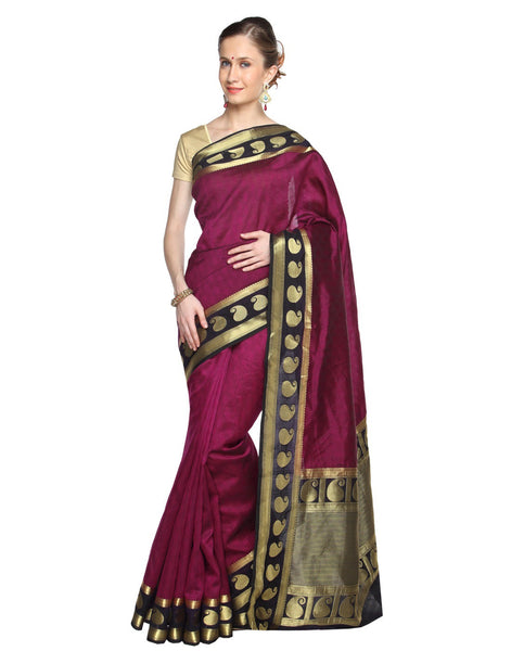simple-and-elegant-traditional-manipuri-wedding-pink-plain-silk-cotton-saree Rajshri Fashions