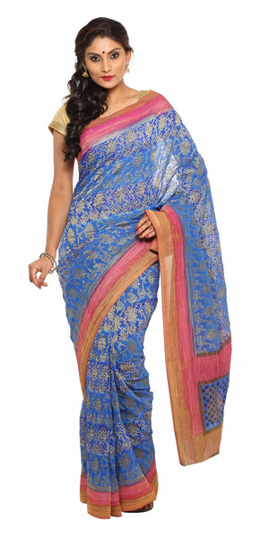 contrast-colour-paithani-silk-blue-applique-work-resham_embroidery-wedding-ethnic-sarees 