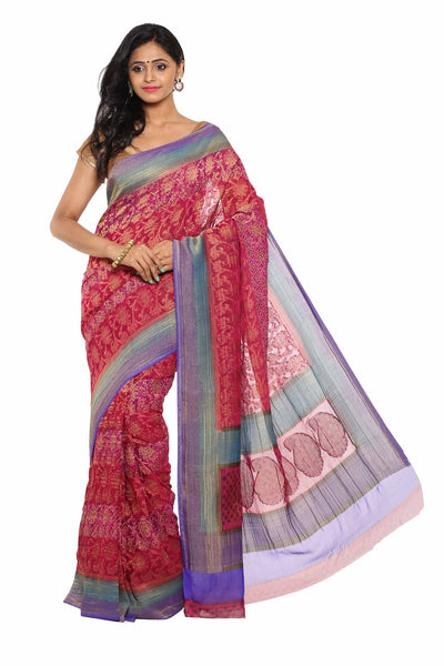 Art Silk Fabulous South Look Wedding Red Fashinable Trendy Classic Saree - RAJSHRIFASHIONS